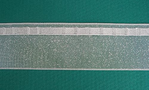 Ruther & Einenkel Taschenband mit Fixierbeschichtung für Wave-Systeme (Wellendekorationen) mit Taschenmarkierung, 75 mm/Aufmachung 10 m, Polyester, volltransparent von Ruther & Einenkel