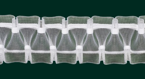 Ruther & Einenkel Smokfaltenband Transparent 1:2,5 / 100m Polyester Stoffverbrauch 1:2 von Ruther & Einenkel