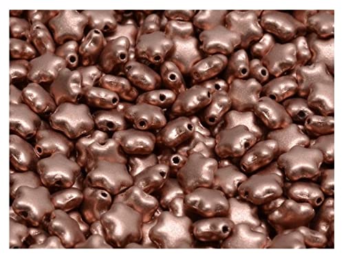50 pcs Sternenperlen 6 mm, Altkupfer, Tschechisches Glas (Star Beads) von Rutkovsky