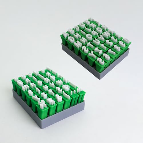 2 Sätze Alphabet Tonstempel Set, Tonstempel Sets mit Groß und Kleinbuchstaben, Keramik Werkzeuge, Ton Werkzeug, Buchstaben Stempel, für Keramik, Töpfern und Basteln von Rutovex