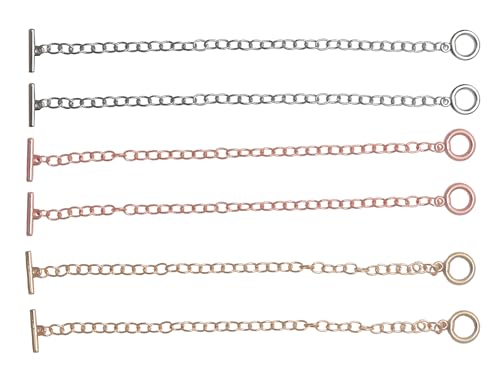 Ruwado 6 Stück Armbandketten mit OT-Knebelverschluss, Metallgliederarmband für Damen, DIY-Schmuckherstellung Ruwado 6 Stück Armbandketten mit OT-Knebelverschluss, Metallgliederarmband für Damen, DIY-Schmuckherstellung von Ruwado