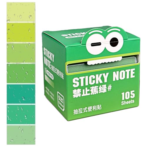 Neuartige transparente Notizen, Auszugsverteilungsboxnoten, 105 Blätter farbenfroher selbstklebender Notizbilder mit schnell trocknendem Multi-Farben-Notenpapier für Anmerkungen, Lesen, Büro, Schule von Ruwshuuk