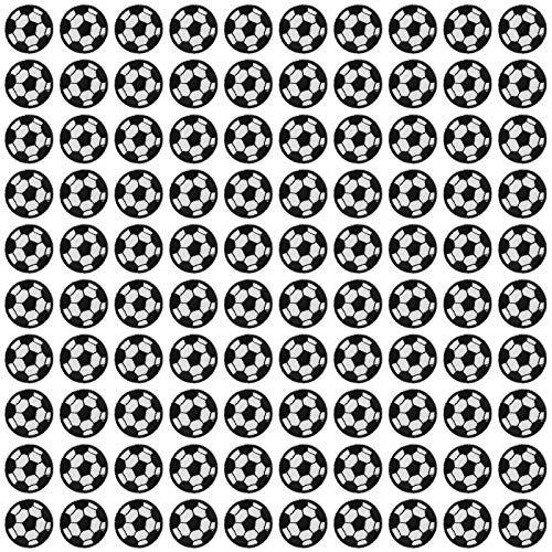 100 Stück Fußball-Stickerei-Aufnäher – Selbstgemachte Kleidungsdekorationsaufkleber Für Fußballfans – 3 Cm Stoffaufkleber Für Jacken, Hüte, Rucksäcke von RvSky