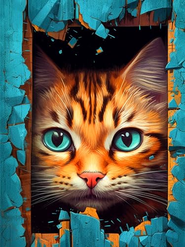 Rvhulwa 5D Diamond Painting Erwachsene Katzen Diamant Painting Bilder Kit für Erwachsene DIY Crystal Strass Stickerei Painting Diamond-Painting Kit für Home Büro Wall Dekoration 30x40cm Rvhulwa 5D Diamond Painting Erwachsene Katzen Diamant Painting Bilder Kit für Erwachsene DIY Crystal Strass Stickerei Painting Diamond-Painting Kit für Home Büro Wall Dekoration 30x40cm von Rvhulwa