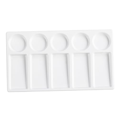 Lackpalette, 10 Wells White Round & Rechteck imitierten Keramikfarbe, umweltfreundliche Aquarellablett für Aquarell Gouache Acrylölmalerei Lackpalette, 10 Wells White Round & Rechteck imitierten Keramikfarbe, umweltfreundliche Aquarellablett für Aquarell Gouache Acrylölmalerei von Rwigeboo