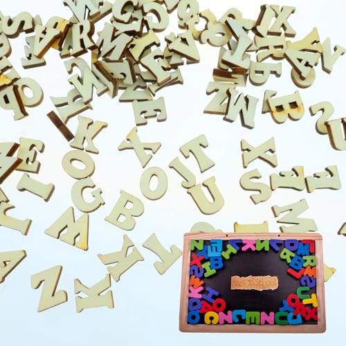 104 Stück Holzbuchstaben Set, 15mm Buchstaben Holz, Unbearbeitete Holz Buchstaben Deko Scrabble Deko für Basteln, Hochzeit, Weihnachtsdekoration 104 Stück Holzbuchstaben Set, 15mm Buchstaben Holz, Unbearbeitete Holz Buchstaben Deko Scrabble Deko für Basteln, Hochzeit, Weihnachtsdekoration von Rwoythk