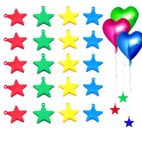 20 Stück Ballon Beschwerer, Ballongewicht für Helium, Stern Ballongewicht, Luftballons Gewichte, Bunte Gewichte, Luftballon Beschwerer Kunststoff Set für Hochzeit Geburtstag Party Dekoration 20 Stück Ballon Beschwerer, Ballongewicht für Helium, Stern Ballongewicht, Luftballons Gewichte, Bunte Gewichte, Luftballon Beschwerer Kunststoff Set für Hochzeit Geburtstag Party Dekoration von Rwoythk