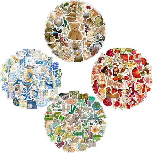 Ästhetische Vintage Sticker Set, 200 Stück, PVC Material, Glänzende Folie, Wasserdicht, für Auto, Laptop, Handy, Kühlschrank, Scrapbook Ästhetische Vintage Sticker Set, 200 Stück, PVC Material, Glänzende Folie, Wasserdicht, für Auto, Laptop, Handy, Kühlschrank, Scrapbook von Rwoythk