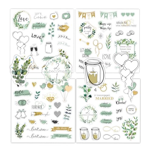 Sticker Hochzeit Gästebuch - Vintage Aufkleber Hochzeit für Gästebuch und Fotoalbum mit Viel Liebe - Hochzeit Eukalyptus Sticker für Scrapbook, Journal Deko- Fotoalbum Hochzeit Deko Sticker Hochzeit Gästebuch - Vintage Aufkleber Hochzeit für Gästebuch und Fotoalbum mit Viel Liebe - Hochzeit Eukalyptus Sticker für Scrapbook, Journal Deko- Fotoalbum Hochzeit Deko von Rwoythk
