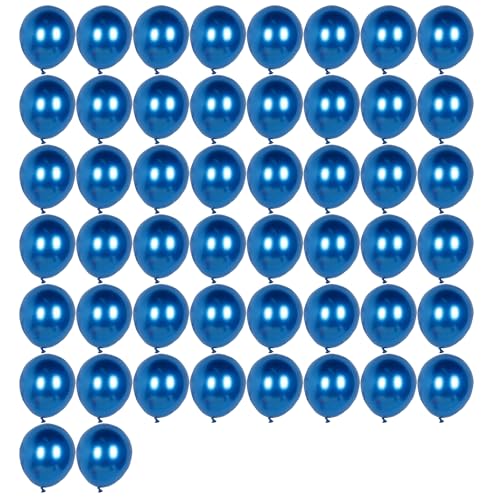 Metallic-blaue Chrom-Luftballons, 25,4 cm, metallische Heliumballons, dicke Latex-Luftballons, für Jungen, Geburtstag, Hochzeit, Jahrestag, Babyparty, Feier, Fiesta, Party-Dekoration, 50 Stück Metallic-blaue Chrom-Luftballons, 25,4 cm, metallische Heliumballons, dicke Latex-Luftballons, für Jungen, Geburtstag, Hochzeit, Jahrestag, Babyparty, Feier, Fiesta, Party-Dekoration, 50 Stück von Rwoythk