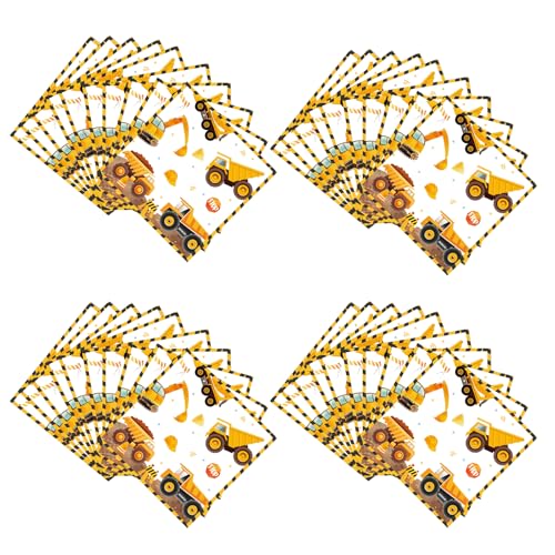 Servietten Bagger 40 Stück, Bagger Radlader Baustelle Party Servietten Set, Partygeschirr Tischdeko, Einweg Quadratisch Papierservietten Ideal für Kindergeburtstag Jungen/Mädchen Geburtstag Servietten Bagger 40 Stück, Bagger Radlader Baustelle Party Servietten Set, Partygeschirr Tischdeko, Einweg Quadratisch Papierservietten Ideal für Kindergeburtstag Jungen/Mädchen Geburtstag von Rwoythk