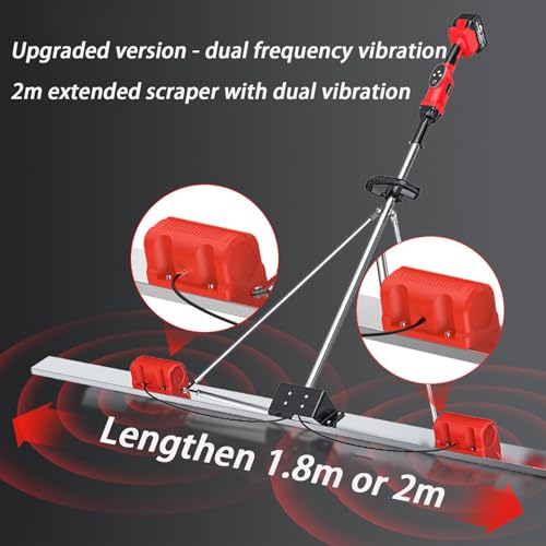 RxGhyl Betonbearbeitungswerkzeug, Vibratoren Zur Zementvorbereitung, Betonschaber Aus Edelstahl, FüR Die Betonverarbeitung, Mit Schaber Und Vibrationsmotor 1.8M-2xBattery RxGhyl Betonbearbeitungswerkzeug, Vibratoren Zur Zementvorbereitung, Betonschaber Aus Edelstahl, FüR Die Betonverarbeitung, Mit Schaber Und Vibrationsmotor 1.8M-2xBattery von RxGhyl