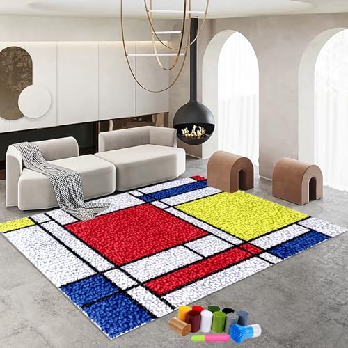 69 x 102 cm Knüpfteppich Zum Selber Knüpfen - DIY Knüpfsets Kreuzstich Teppich Set - Knüpfset für Kinder Erwachsene Großer Teppich Knüpfen Set Erwachsene Kreuzstich Set - Fußabtreter Latch Hook Kit 69 x 102 cm Knüpfteppich Zum Selber Knüpfen - DIY Knüpfsets Kreuzstich Teppich Set - Knüpfset für Kinder Erwachsene Großer Teppich Knüpfen Set Erwachsene Kreuzstich Set - Fußabtreter Latch Hook Kit von RxiBeFuw