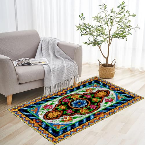 RxiBeFuw 38 x 52 cm Knüpfteppich zum Selber Knüpfen Set Erwachsene | Knüpfen Set für Kinder Erwachsene | Knüpfteppich Zum Selber Knüpfen mit Bedruckter Leinwand RxiBeFuw 38 x 52 cm Knüpfteppich zum Selber Knüpfen Set Erwachsene | Knüpfen Set für Kinder Erwachsene | Knüpfteppich Zum Selber Knüpfen mit Bedruckter Leinwand von RxiBeFuw
