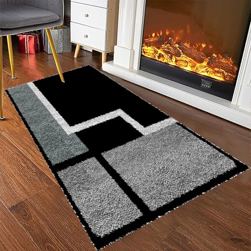 RxiBeFuw 55 x 75 cm Knüpfteppich Zum Selber Knüpfen Leuchtturm Tapisserie Teppich Knüpf-Sets Kreuzstich Set Knüpfteppich Formteppich Knüpfpackung KnüPfen Set für Anfänger,Teppich KnüPfen Set von RxiBeFuw