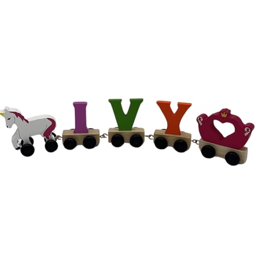 Ivy Mädchen-Namenszug Einhorn & Fee, Alphabet Namenszug für Kinder, Natur Ivy Mädchen-Namenszug Einhorn & Fee, Alphabet Namenszug für Kinder, Natur von Ryantown Toys & Gifts