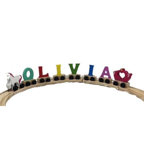 Olivia Mädchen-Namenszug Einhorn & Fee, mit vier Schienen und einem Baumwollbeutel zum Schutz Ihrer Buchstaben, mehrfarbig Olivia Mädchen-Namenszug Einhorn & Fee, mit vier Schienen und einem Baumwollbeutel zum Schutz Ihrer Buchstaben, mehrfarbig von Ryantown Toys & Gifts