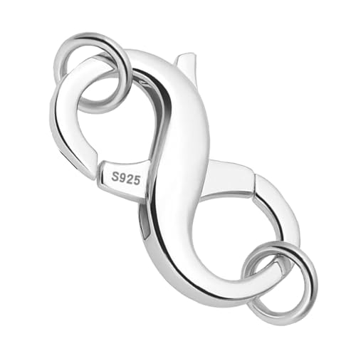 Ryaupy 1 Stück 925 Sterling Silber Karabiner-Verschluss (16mm) – Premium Lobster Clasp für Armbänder, Halsketten & Schmuckherstellung – Hochwertiger Kettenverschluss in Silber von Ryaupy