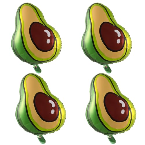 4 Stück Avocado-Luftballons, mexikanische Avocado-Frucht-Folienballons für Taco-Geburtstagsparty-Dekorationen, mexikanische Fiesta-Partyzubehör für den Sommer 4 Stück Avocado-Luftballons, mexikanische Avocado-Frucht-Folienballons für Taco-Geburtstagsparty-Dekorationen, mexikanische Fiesta-Partyzubehör für den Sommer von Rychif