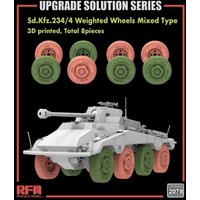 Sd.Kfz.234/4 - 3D Printed Wheels Mixed Type (Type A 4 pcs + Type B 4 pcs) von Rye Field Model