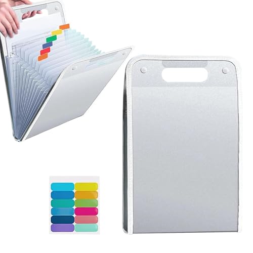 Fächermappe A4 mit 13 Fächern, Vertikale Datei Organizer Tasche, Organizer Ordnungsmappe, Tragbarer Dokumenten-Organizer mit farbigen Registern, zur Aufbewahrung von Schülerprüfpapieren, Schulbedarf Fächermappe A4 mit 13 Fächern, Vertikale Datei Organizer Tasche, Organizer Ordnungsmappe, Tragbarer Dokumenten-Organizer mit farbigen Registern, zur Aufbewahrung von Schülerprüfpapieren, Schulbedarf von RynoPulse