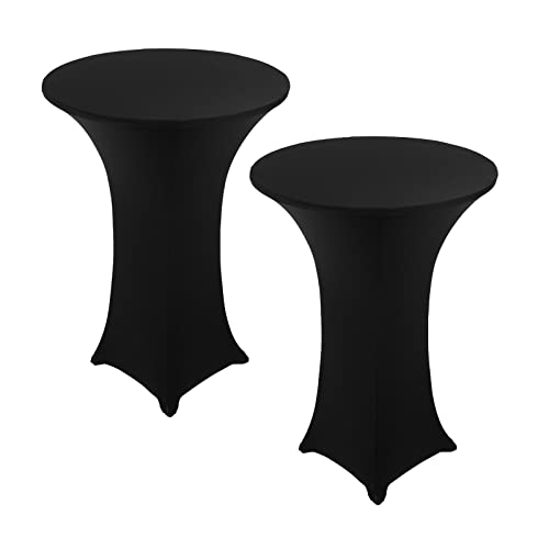 Ryoizen Stretch Stehtischhusse 2er Ø 70-75cm dehnbarer hochwertige Moderne Abnehmbarer Waschbarer Tisch-Überzug Husse für Bistrotisch/Stehtische/Hotel Party Bankett,Schwarz Ryoizen Stretch Stehtischhusse 2er Ø 70-75cm dehnbarer hochwertige Moderne Abnehmbarer Waschbarer Tisch-Überzug Husse für Bistrotisch/Stehtische/Hotel Party Bankett,Schwarz von Ryoizen