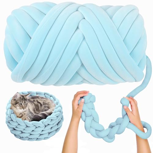 Ryvera Dicke Wolle Garn, Dicke Wolle zum Häkeln, Chunky Yarn Schlauchgarn Häkelwolle, 500g Sperrige Armstricken Dicke Wolle, Wolle zum Handstricken für DIY Basteln, Anfänger, Decken, Kissen, Rucksack Ryvera Dicke Wolle Garn, Dicke Wolle zum Häkeln, Chunky Yarn Schlauchgarn Häkelwolle, 500g Sperrige Armstricken Dicke Wolle, Wolle zum Handstricken für DIY Basteln, Anfänger, Decken, Kissen, Rucksack von Ryvera