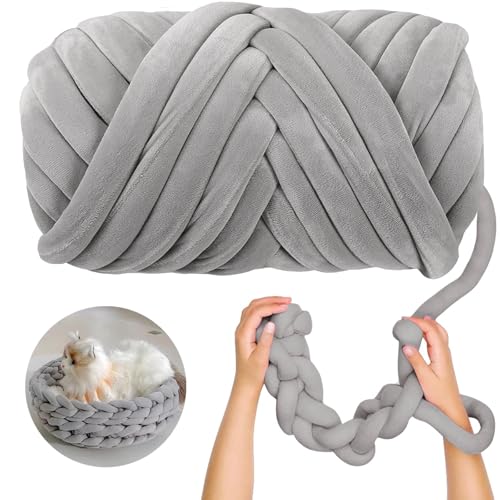 Ryvera Dicke Wolle Garn, Dicke Wolle zum Häkeln, Chunky Yarn Schlauchgarn Häkelwolle, 500g Sperrige Armstricken Dicke Wolle, Wolle zum Handstricken für DIY Basteln, Anfänger, Decken, Kissen, Rucksack Ryvera Dicke Wolle Garn, Dicke Wolle zum Häkeln, Chunky Yarn Schlauchgarn Häkelwolle, 500g Sperrige Armstricken Dicke Wolle, Wolle zum Handstricken für DIY Basteln, Anfänger, Decken, Kissen, Rucksack von Ryvera