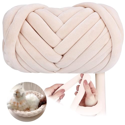 Ryvera Dicke Wolle Garn, Dicke Wolle zum Häkeln, Chunky Yarn Schlauchgarn Häkelwolle, 500g Sperrige Armstricken Dicke Wolle, Wolle zum Handstricken für DIY Basteln, Anfänger, Decken, Kissen, Rucksack Ryvera Dicke Wolle Garn, Dicke Wolle zum Häkeln, Chunky Yarn Schlauchgarn Häkelwolle, 500g Sperrige Armstricken Dicke Wolle, Wolle zum Handstricken für DIY Basteln, Anfänger, Decken, Kissen, Rucksack von Ryvera