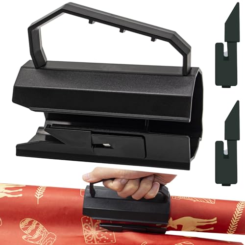 Ryvera Geschenkpapier Schneider für Rollen, Weihnachten Wrapping Paper Cutter, Geschenkpapierschneider, Papierschneider Rollenschneider Gift Wrap Cutter, Verpacken Zubehör für Weihnachten Geburtstag von Ryvera