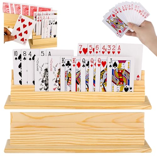 Rzspher 2 Stück Kartenhalter Kinder, Spielkartenhalter, Spielkartenständer aus HOL, Freisprech Kartenständer, für Hände Poker Halter für Kinder, Senioren, Erwachsen, Behinderte Rzspher 2 Stück Kartenhalter Kinder, Spielkartenhalter, Spielkartenständer aus HOL, Freisprech Kartenständer, für Hände Poker Halter für Kinder, Senioren, Erwachsen, Behinderte von Rzspher