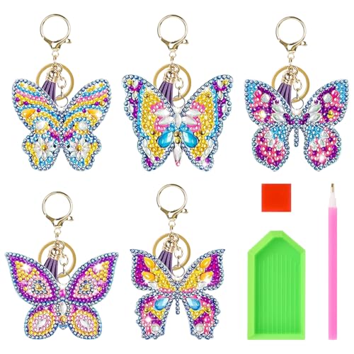 Rzspher 5 Stück Diamond Painting Schlüsselanhänger,5D Diamond Painting Anhänger,Kleine Diamant Anhänger Dekorative für Damen,Kinder und Erwachsene,Perfekt als Tasche Schmuck oder Geschenk für Mädchen Rzspher 5 Stück Diamond Painting Schlüsselanhänger,5D Diamond Painting Anhänger,Kleine Diamant Anhänger Dekorative für Damen,Kinder und Erwachsene,Perfekt als Tasche Schmuck oder Geschenk für Mädchen von Rzspher
