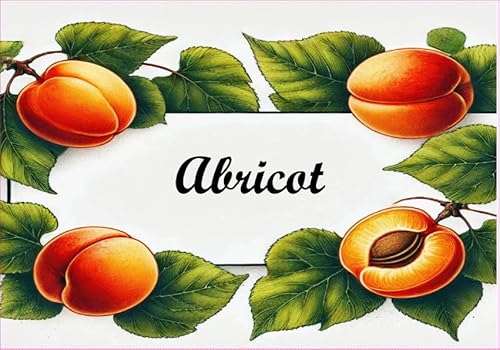 Aprikosen-Etiketten, Vinyl, für Konserven, 52 x 75 mm, 12 Stück, hausgemacht Aprikosen-Etiketten, Vinyl, für Konserven, 52 x 75 mm, 12 Stück, hausgemacht von S A F I R M E S