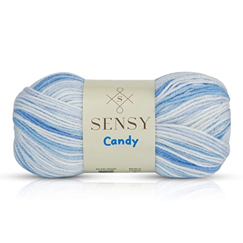 Sensy Candy Garn, 3,5 Unzen, 251 Meter, Mehrfarbiges Strickgarn für Häkeln und Stricken, Handarbeitsgarn, Stärke 3 Leicht (5431) von S SENSY