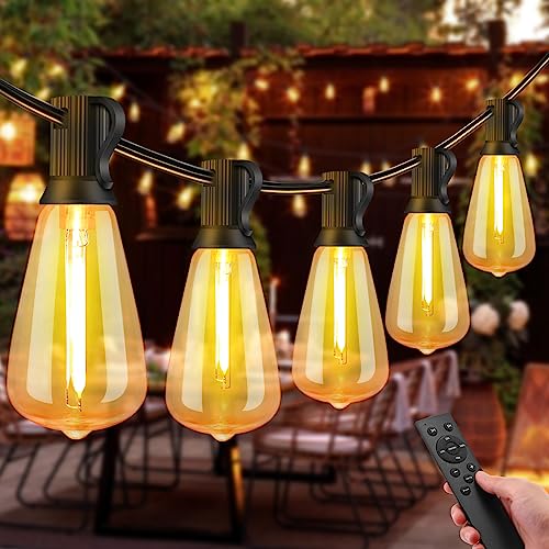 Lichterkette Außen mit Fernbedienung,LED Outdoor Lichterkette Strom 4 Modus mit Fernbedienung Timer 50FT Dimmbar 20+2 LED ST38 Glühbirnen IP54 Wetterfest Lichterkette Außen Strom für Garten Partys Lichterkette Außen mit Fernbedienung,LED Outdoor Lichterkette Strom 4 Modus mit Fernbedienung Timer 50FT Dimmbar 20+2 LED ST38 Glühbirnen IP54 Wetterfest Lichterkette Außen Strom für Garten Partys von S SUNSBELL