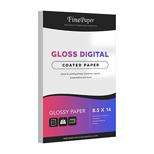 Glänzendes Digitalpapier, perfekt für Farblaserdruck, Designvorschläge, Flyer und Broschüren, 21,6 x 35,6 cm, glänzendes 45,4 kg Text (18,1 kg Bindung), 94 hell, säurefrei, beschichtete Oberfläche, von S Superfine Printing