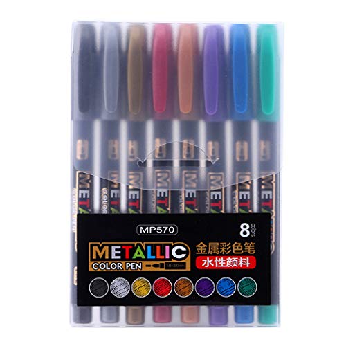 S-TROUBLE 8 Farben Epoxidharz Zeichenstift Graffiti Point Pen Acrylfarbe Highlights Metallic Permanent Marker von S-TROUBLE