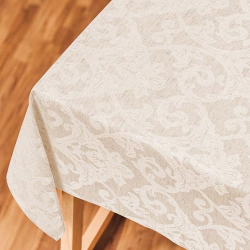 S&G PDA Fleckabweisende Tischdecke Kiki Linen für 12 oder 16 Plätze oder rund (Design 2, 140 x 320 cm) von S&G