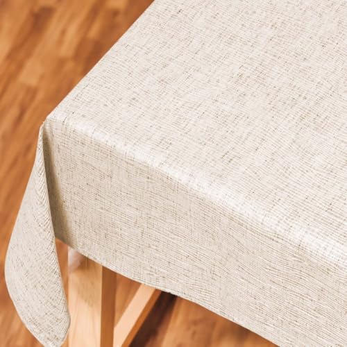 S&G PDA Fleckabweisende Tischdecke Kiki Linen für 12 oder 16 Plätze oder rund (Muster 1, 140 x 240 cm) von S&G
