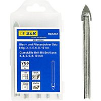 S&R Bohrer-Set, sechs Bohrer in den gängigen Größen: 3 mm, 4 mm, 5 mm, 6 mm, 8 mm und 10 mm S&R Bohrer-Set, sechs Bohrer in den gängigen Größen: 3 mm, 4 mm, 5 mm, 6 mm, 8 mm und 10 mm von S&R