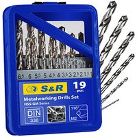 S&R HSS-GM-Serie Metallbohrer-Set, 19-teilig S&R HSS-GM-Serie Metallbohrer-Set, 19-teilig von S&R