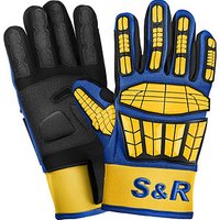 S&R unisex Arbeitshandschuhe schwarz Größe 10, 1 Paar von S&R
