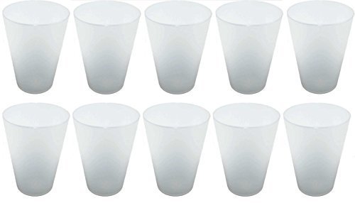 S&S-Shop 15 Plastik Trinkbecher 0,4 l - transparent - Mehrwegtrinkbecher/Partybecher/Becher von S&S-Shop