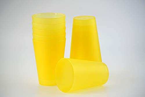 S&S-Shop 5 Trinkbecher 0,4 l - verschiedene Farben/Partybecher/Becher/Mehrwegtrinkbecher (gelb) von S&S-Shop