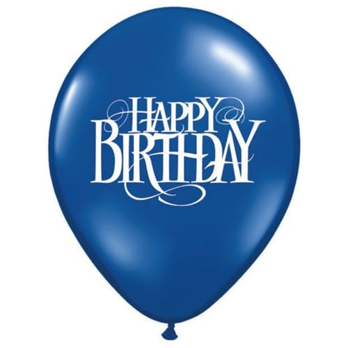 Jeweltone Superscript Geburtstagsballon, 28 cm, 100 Stück von S&S Worldwide