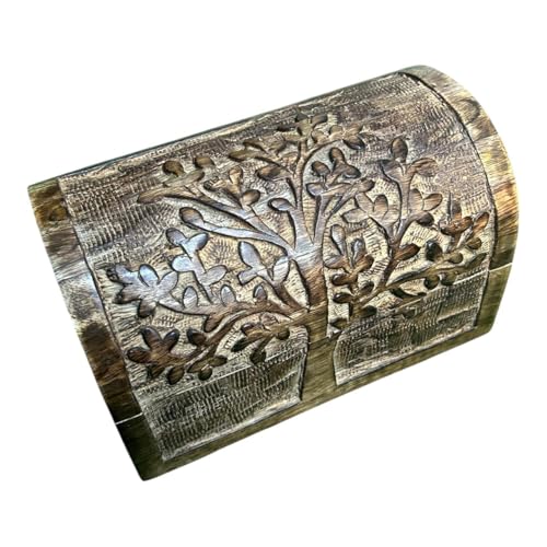 S.B.ARTS Premium-Schmuckschatulle aus Holz, halbrund, gebogen, schlichtes Baum-Design, Schmuckkästchen, Schmuck-Aufbewahrungsbox, Antik-Look, traditionell handgefertigt, Andenken-Box S.B.ARTS Premium-Schmuckschatulle aus Holz, halbrund, gebogen, schlichtes Baum-Design, Schmuckkästchen, Schmuck-Aufbewahrungsbox, Antik-Look, traditionell handgefertigt, Andenken-Box von S.B.ARTS