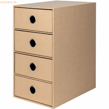 2 x S.O.H.O. Schubladenbox Kraft 4 Schübe (BxHxT): 17,5x32x25cm von S.O.H.O.