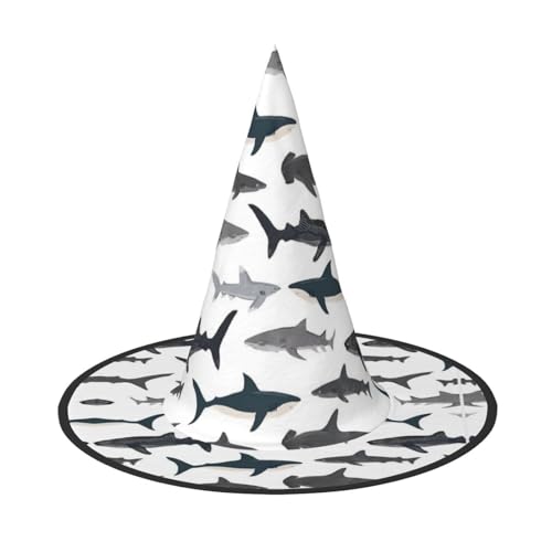 Fisch und Hai Druck Karneval Halloween Hexenhut Faltbare Dekoration Party Zubehör Mottopartys Cosplay Fisch und Hai Druck Karneval Halloween Hexenhut Faltbare Dekoration Party Zubehör Mottopartys Cosplay von SAAKE