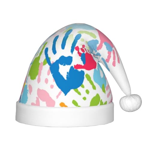 Kinder-Handabdruck, Weihnachts-Stirnband, Hut für Uni, Weihnachtsmann-Kleidung, Weihnachtszubehör, Urlaubszeit Kinder-Handabdruck, Weihnachts-Stirnband, Hut für Uni, Weihnachtsmann-Kleidung, Weihnachtszubehör, Urlaubszeit von SAAKE