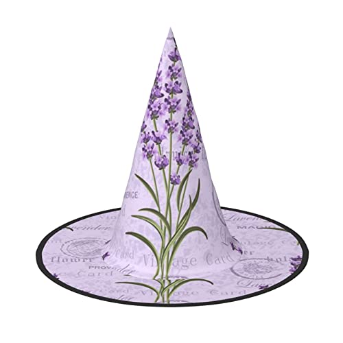 Lavendel Stempel Druck Karneval Halloween Hexenhut Faltbare Dekor Party Zubehör Mottopartys Cosplay von SAAKE